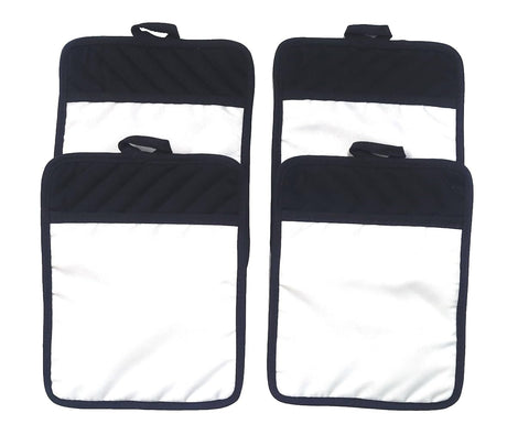 Sublimation Blanks 9"x7" Polyester/Cotton Black Pot Holders with Sublimation Pocket DIY Set of 4 Tromic