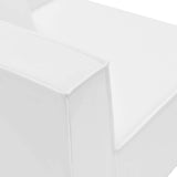 Modway EEI-4381-WHI Saybrook Patio Upholstered 4-Piece Sectional Sofa in White Modway