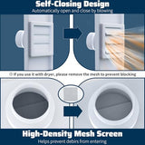 Pearwow Window Vent Kit for 3" and 4" Vent Hose,Adjustable Window Vent Panels with Louvered Vent Cover,Switchable Hood for 3"/4" Exhaust Ventilation of Dryer,Laser Engraver & 3D Printer Enclosure Pearwow