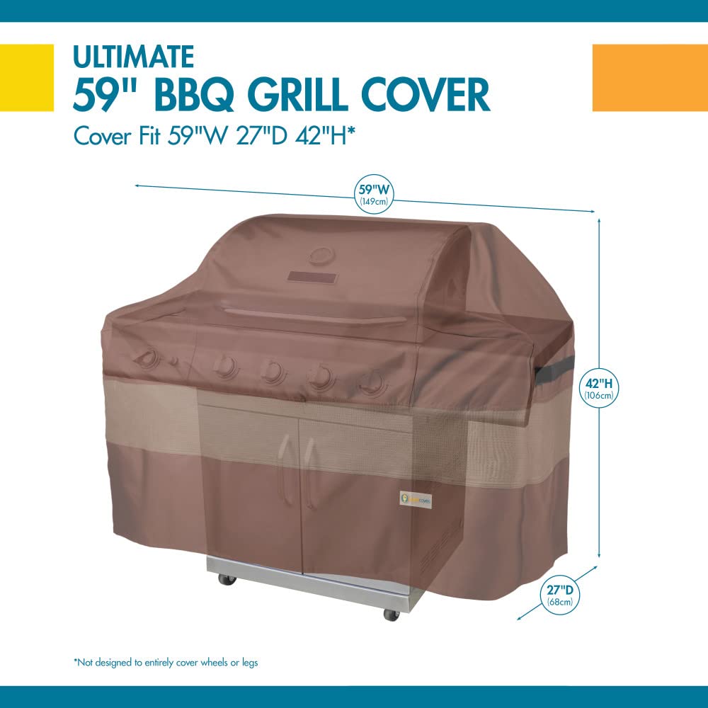 Duck Covers Ultimate Waterproof BBQ Grill Cover, 59 Inch, Grill Cover, Grill Cover for Outdoor Grill, BBQ Cover Duck Covers