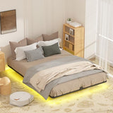 Kaelidra Queen Size Floating Bed Frame with Smart LED Lights, Heavy Duty Metal Platform Floating Bed Frame, No Box Spring Needed, Easy Assembly, Noise Free Kaelidra