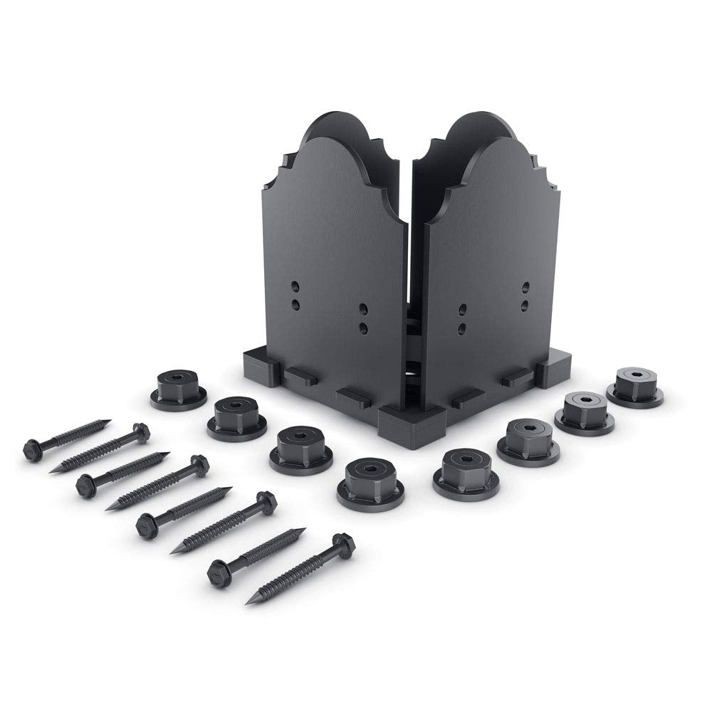 Ozco Building Products 56608 Laredo Sunset 6x6 Post Base Kit, (1 per Pack),Black Ozco Building Products