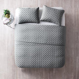 VCNY Home Twin Bed Quilt – 2-Piece Twin Comforter Alternative, Basketweave Bedspread Coverlet with Sham, All Season Bed Set (Nina, Grey Bedding) VCNY Home
