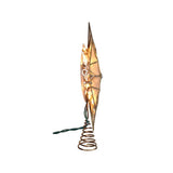 Kurt S. Adler Kurt Adler 10-Light 12-Point Capiz Star and Center Gem Treetop, 10.24in, Gold, White Kurt S. Adler