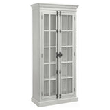 Coaster Furniture 2-Door Curio Cabinet Antique White and Clear 910187 Coaster Home Furnishings