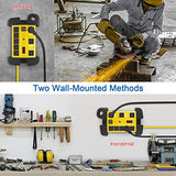Heavy Duty Power Strip with USB, Workshop 8 Outlet Surge Protector 2700 Joules, Industrial Metal 15Amp Power Strip, 6FT Extension Cord and Wide Spaced. Yellow CCCEI
