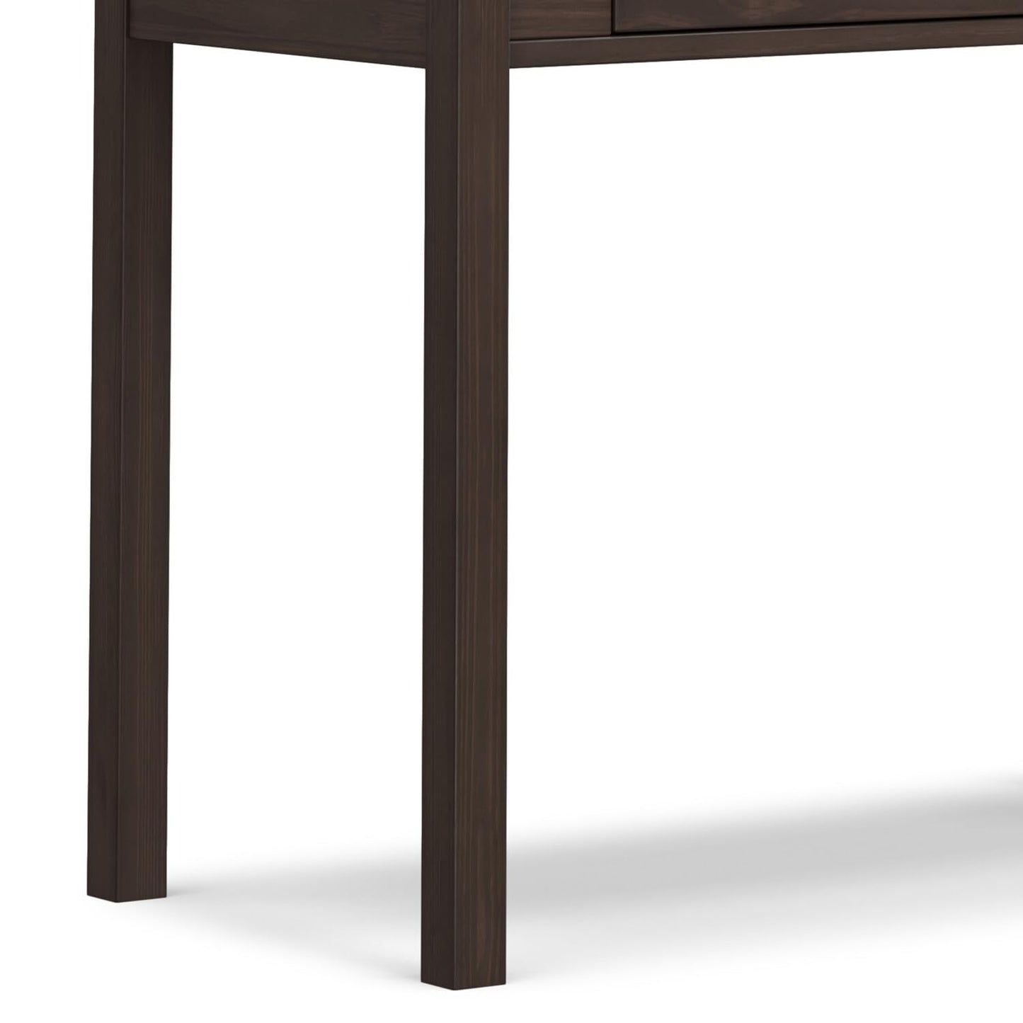 SIMPLIHOME Hollander SOLID WOOD Contemporary 38 inch Wide Small Desk in Warm Walnut Brown for The Office Desk, Writing Table, Workstation and Study Table - WoodArtSupply