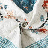 BEDIFANY Cotton Quilts Queen Size Sets - Lightweight Bedspreads Queen Size - Lightweight Garden Style Queen Quilt Bedding Sets for Bed Decorations for All Seasons, 3 Pieces BEDIFANY