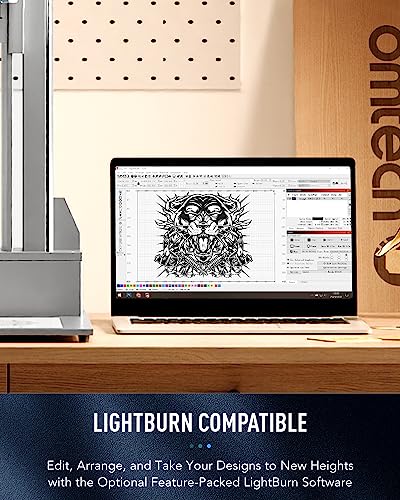 OMTECH 50W Fiber Marking Machine with Rotary Axis, 6.9x6.9 Fiber Laser Engraving Machine with JPT Laser Source, Fiber Laser Marker and Etcher with Autofocus and Camera for Aluminum Gold Jewelry OMTech