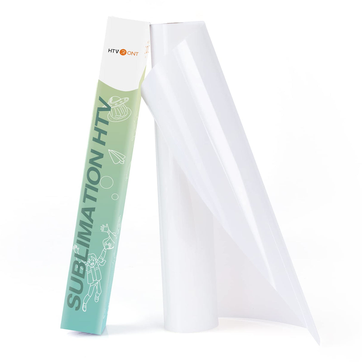 HTVRONT Clear Sublimation HTV Matte - 12" X 5FT Upgraded Sublimation Vinyl - Wash Durable Clear Dye Sub HTV for Light-Colored Cotton Fabric HTVRONT