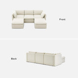 mopio Oversized Modular Sectional Sofa with Fully Removable Covers and Storage, Convertible U & L Shaped Sectionals, Modern Cloud Couch for Living Room with Ottoman Chaise, 4 to 8 Seats, Off White mopio