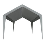 Gardesol Carport Replacement Canopy, Replacement Top Cover for 12' x 20' Carport Frame, 180G Waterproof & UV Protected Tarp with Ball Bungees, Gray, Only Top Cover, Frame is not Included Gardesol