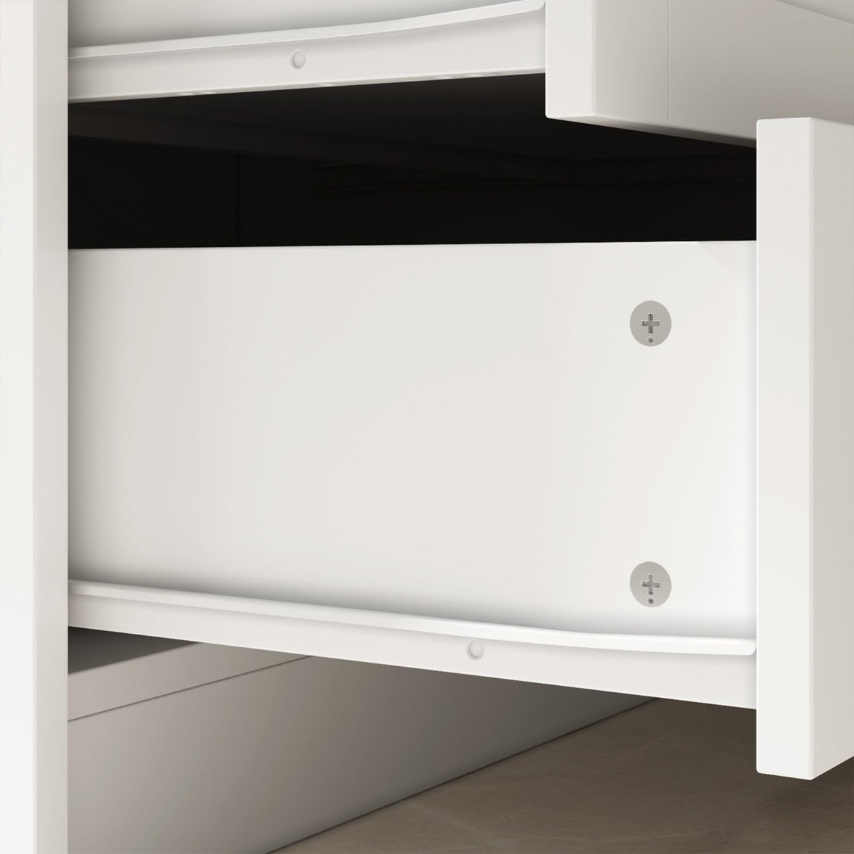 TAMUNE L-Shaped Dressing Table with 8 Drawers, Extendable Vanity Desk and Dresser Combo, Wood Vanity Dresser Makeup Desk, Wide Desktop, for Bedroom Dressing Room, White (47.8”W x 47.2”D x 31.5”H) TAMUNE