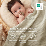 Bedsure 100% Cotton Muslin Blanket King Size for Bed - 4-Layer Breathable and Lightweight Thin Soft Summer Gauze Muslin Blanket for Adults, Linen Beige, 108x90 Inches Bedsure