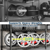 GarveeHome 70.8" W Storage Shelves Metal Shelving Unit, 1060 LBS Heavy Duty Wire Shelving 4-Tier L-Shaped Storage Rack with Adjustable Shelf for Pantry Kitchen Corner Bedroom GarveeHome