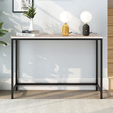 HOMERECOMMEND Console Table for Entryway Narrow Sofa Tables Entryway Table Rustic Narrow Entrance Console Tables Front Door Console Table Accent Table for Living Room Corridor Hallway White Oak HOMERECOMMEND