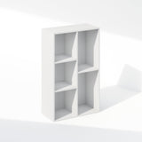 Furinno Reed 5-Cube Open Shelf Clothing & Closet Storage Organization, White Furinno