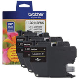 Brother Genuine LC3011BK, LC30113PKS Standard Yield Black/Cyan/Magenta/Yellow Ink Cartridge Set, LC3011 Brother