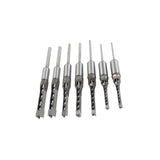 findmall 7Pcs Square Hole Drill Bit Set HSS Square Hole Saw Mortise Chisel Drill Bit Tools 6/25, 1/4, 5/16, 3/8, 2/5, 1/2, 9/16 Inch Fit for Mortising Machines Drill findmall