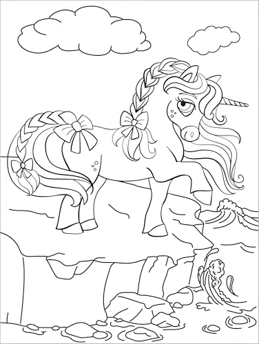 Unicorn Coloring Book: For Kids Ages 4-8 (Coloring Books for Kids) WoodArtSupply