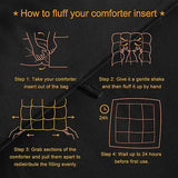 NTBAY Twin Comforter - Down Alternative Comforter Duvet Insert, All Season Bedding Quilted Duvet Insert with Corner Tabs, Machine Washable, Black NTBAY