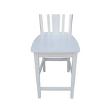 International Concepts San Remo Counter Stool-24 Seat Height Chair, White IC International Concepts