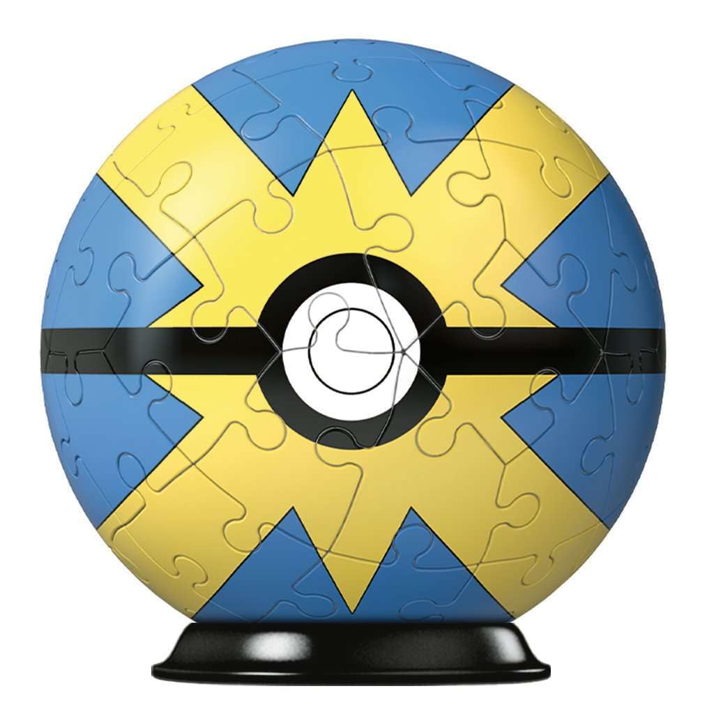 Ravensburger 3D Puzzle 11580 - Puzzle Ball Pokémon Pokéballs - Flottball - [EN] Quick Ball - for Large and Small Pokémon Fans from 6 Years Ravensburger