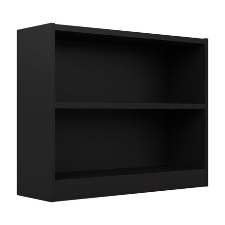 Bush Furniture Universal Bookcase, Low Storage and Display Bookshelf for Home Office or Living Room Organization, Small 2 Shelf, Black Bush Business Furniture