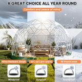 12 x 7.2 FT Garden Dome Tent, Outdoor TPU Greenhouse for 4-8 Person, Greenhouse Garden Tent with Window, Waterproof Clear Dome Tent Suitable for Camping, Party, Wedding, Christmas Yorkgargen