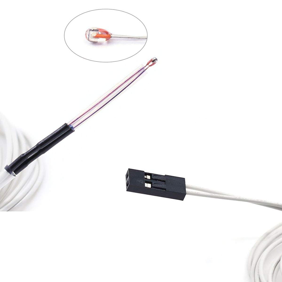 24V 40W 620 Ceramic Cartridge Heater with 3950 100K NTC Thermistor with 1 Meter Wiring for RepRap 3D Printer Heatbed Hot End - WoodArtSupply