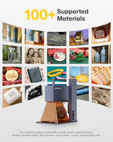 LaserPecker LP2 (Basic) Laser Engraver Cutter, 60W Galvo Laser Handheld Engraver High Precision 0.05mm Compressed Spot, 36000mm/min High Speed Portable Engraving Machine for Wood Kraft Paper Leather LaserPecker