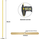 Candle Wicks 100 PCS 8 inch Hemp Candle Wicks 2.5mm Organic Beeswax Candle Wicks for Candle Making Edible Candle Wick for Butter Candle Hemp Candle Wick Phinicco