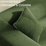 YINIX Foldable Sofa Bed, 78'' Folding Floor Couch, Compressed Convertable Sleeper Sofa, Memory Foam Couch with Pillow Back Support Armrest, 4-in-1 Futon Sofa Bed for Living Room, Green YINIX