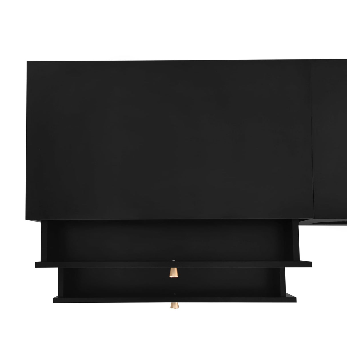 LUMISOL Modern TV Stand for 90"+ TV, 86" Extra Long TV Console with 2 Doors & 4 Drawers, Large Media Cabinet Entertainment Center with Fluted Glass Doors for Living Room, Black LUMISOL