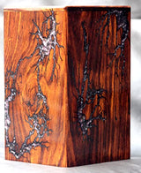 Handmade Wooden Urn Box - Professional Wooden Urns for Human Ashes Adult - Burial-Cremation Urns -Engraving Urn with Amazing Epoxy Resin Design - Merit wooden craft