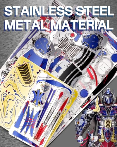 Piececool 3D Metal Puzzles Mecha Model Kits-The Titan Figure Model Building Blocks Kits for Adults, DIY Brain Teaser 3D Puzzle for Men Teen Students Hobbies Fidget Gifts -157 Pcs