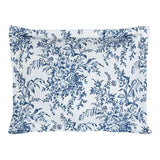 Laura Ashley - Queen Quilt Set, Reversible Cotton Bedding with Matching Shams, Home Decor for All Seasons (Bedford Delft Blue, Queen) Laura Ashley