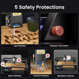 LONGER Ray5 20W Laser Cutter, 20W Laser Engraver with 3.5" Touch Screen, Offline Use, 24000mm/min, CNC DIY Engraving Machine for Wood, Metal, Acrylic & Glass, Class 4 Longer