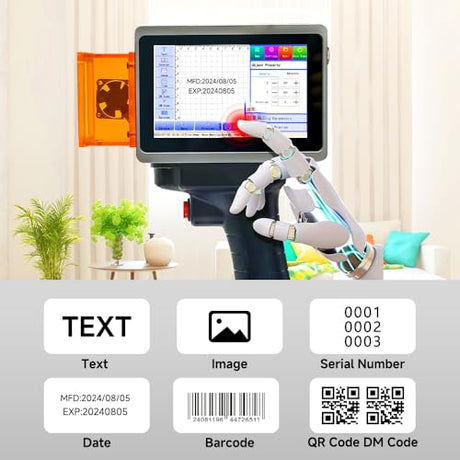 PEKOKO Handheld Portable Laser Marking Machine L4Pro Engraving System for DIY Craft,Batch Date/Number Code,QRcode,Barcode,Logo/Image Printer PEKOKO