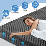 HOMBYS 8 Inch Memory Foam Futon Mattress Full Size, Thick Foldable Futons Sofa Couch Bed Floor Mattress Fits Most Daybed and Futon Frames, 75" x 54"(Frame Not Included, Grey) HOMBYS