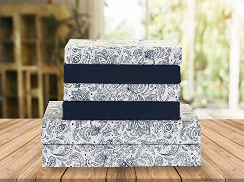 Elegant Comfort Luxury Soft Bed Sheets Paisley Pattern - 1500 Premium Hotel Quality Microfiber Softness Wrinkle and Fade Resistant (6-Piece) Bedding Set, Queen, Navy Elegant Comfort