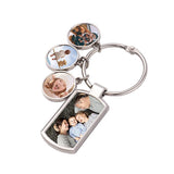 Sublimation Blank Keychain Transfer Keychain Picture Frame Keychain Metal Keyrings Memorial Gifts for Family Lover WoodArtSupply