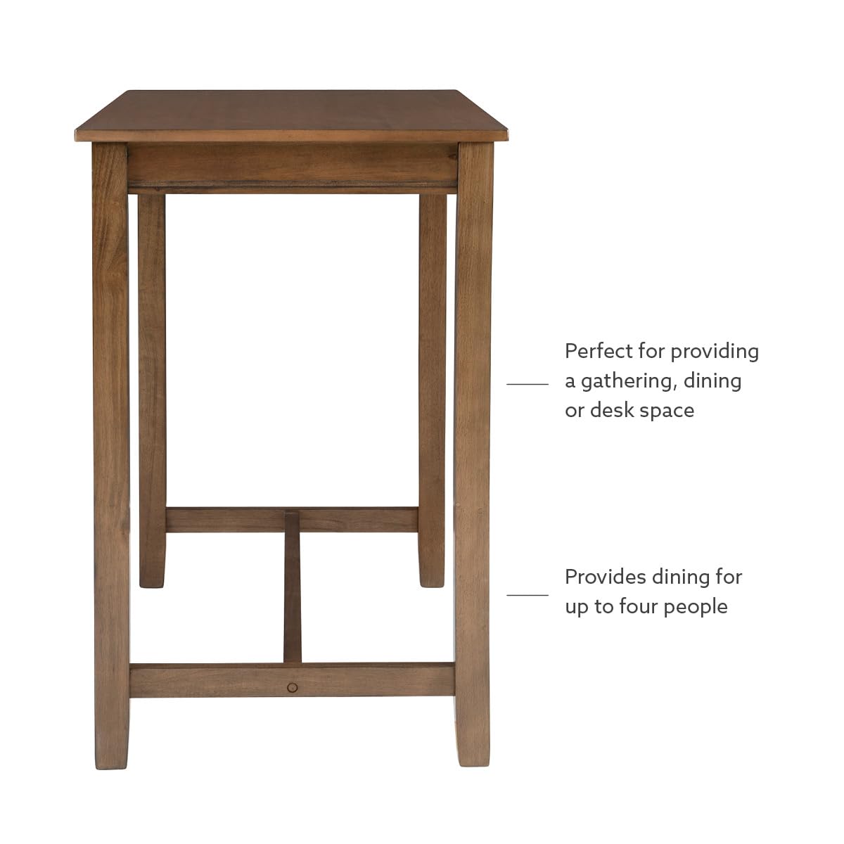 Linon Claridge Rustic Wood 36 inch Height Pub Table Linon