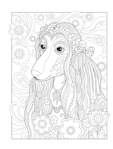 Creative Haven Playful Puppies Coloring Book: Relax & Find Your True Colors (Adult Coloring Books: Pets) Dover Publications