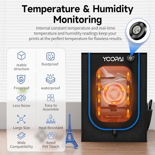 3D Printer Enclosure with Ventilation Kit, LED Light,Thermo-hygrometer,Fan Fume Extraction Kit,Dustproof Tent Constant Temperature Protective Cover For Creality Ender 3/Ender 3 Pro/Ender 3V2/ - WoodArtSupply