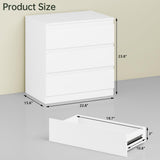 OtterOasis White Wood Dresser for Bedroom, 3 Drawer Dresser for Clothes Storage, Modern Dressers with Wide Drawers, Wide Wooden Chest Drawers for Living Room, Entryway, TV Stand OtterOasis
