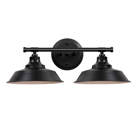 Adcssynd Farmhouse Vanity Light, 2-Lights Farmhouse Bathroom Light Fixtures Black Finish Metal, Rustic Vanity Lights for Bathroom, 20 Inch Wall Sconce Over Mirror Cabinet Adcssynd