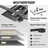 ZeboZap ZZTVA2044 NO Drill Full Motion Outdoor TV Mount | Gazebo TV Mount | Patio TV Mount | Pergola TV Mount | Square Post TV Mount | Stainless Steel Screws | Weatherproof | Holds 80lbs | Black CondoMounts