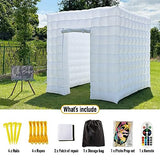 OZIS 1 Door Inflatable Photo Booth Enclosure 8.2ftx8.2ft with Blower 16 Colors Portable Inflatable Photo Booth Tent for Wedding, Party, Events, Proms, Birthday, Bars (White) OZIS