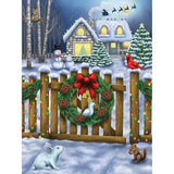 Bits and Pieces 1000 Piece Puzzles for Adults - Large 20" x 27" Jigsaw Puzzles 1000 Pieces Christmas Winter Scene, Random Die Cut, No 2 Pieces Alike, Christmas House Bits and Pieces